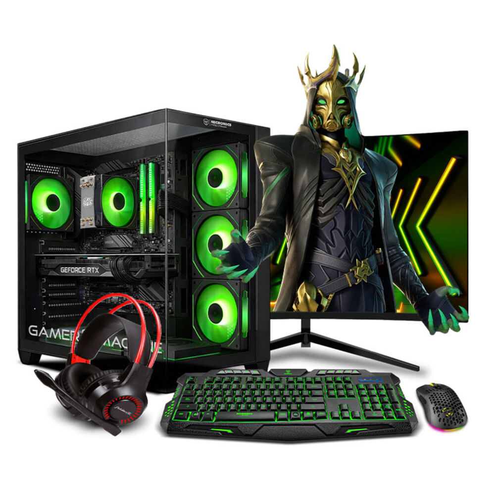 COMPUTADORA PC GAMER DRACO GREEN PLUS CORE I7 12700F 16GB 500GB RTX5060 8GB MI PC LISTA MIPCLISTA