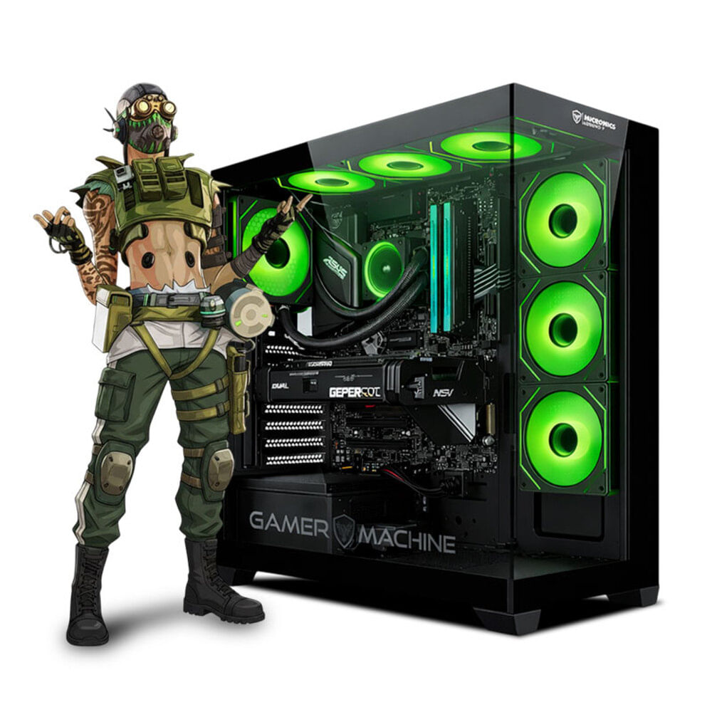 CPU Gamer Intel Core i9 12900KF 32gb 1TB RTX5060TI 16GB Mipclista green COMPUTADORA