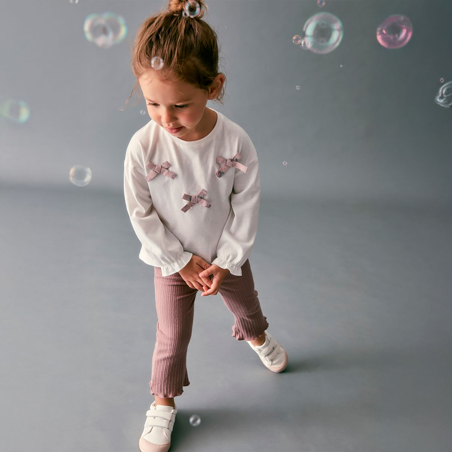 Polo Bebé Niña Sfera Lazos Blanco