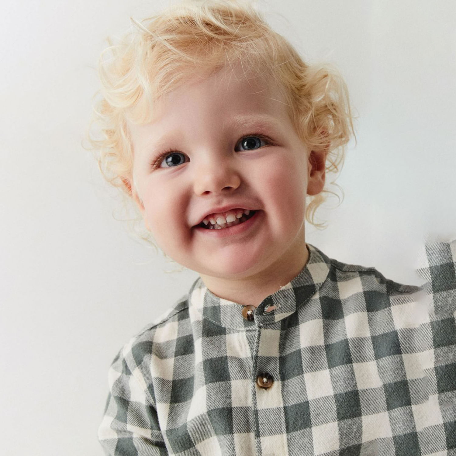 Camisa Bebé Niño Sfera Cuadros Twill Verde