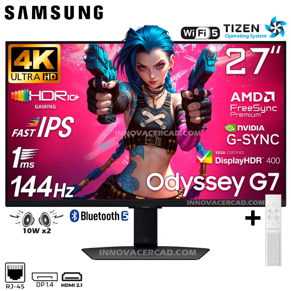 Monitor Samsung Odyssey G7 LS27DG700ELXPE 27 4K IPS 144Hz 1MS
