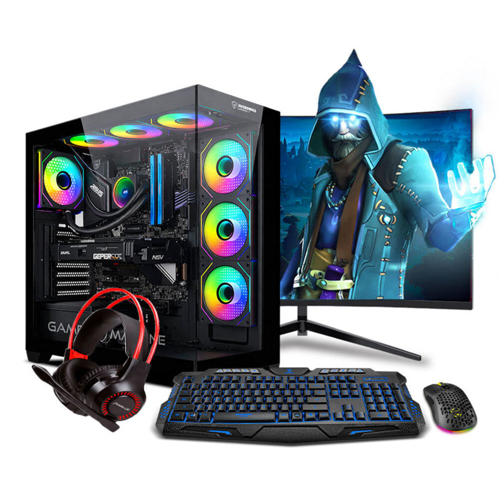 COMPUTADORA GAMER ULTRA FALKOR RGB RYZEN 9 7900X 32GB 1TB 27 RTX5070 12GB MI PC LISTA MIPCLISTA