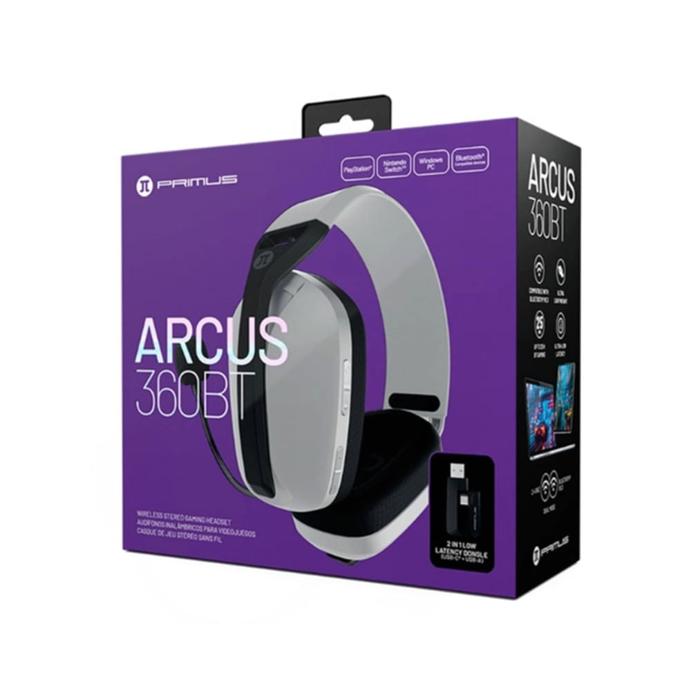 Audífonos Primus Gaming PBH-360W Wireless Headset Blanco Gaming