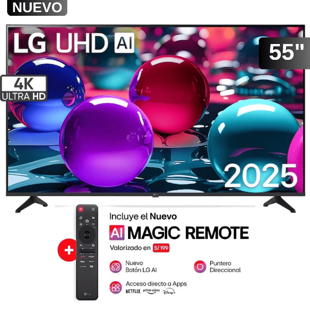 Televisor LG 55 UHD 4k ThinQ AI 55UA7300PSB Smart TV mas Control Magic