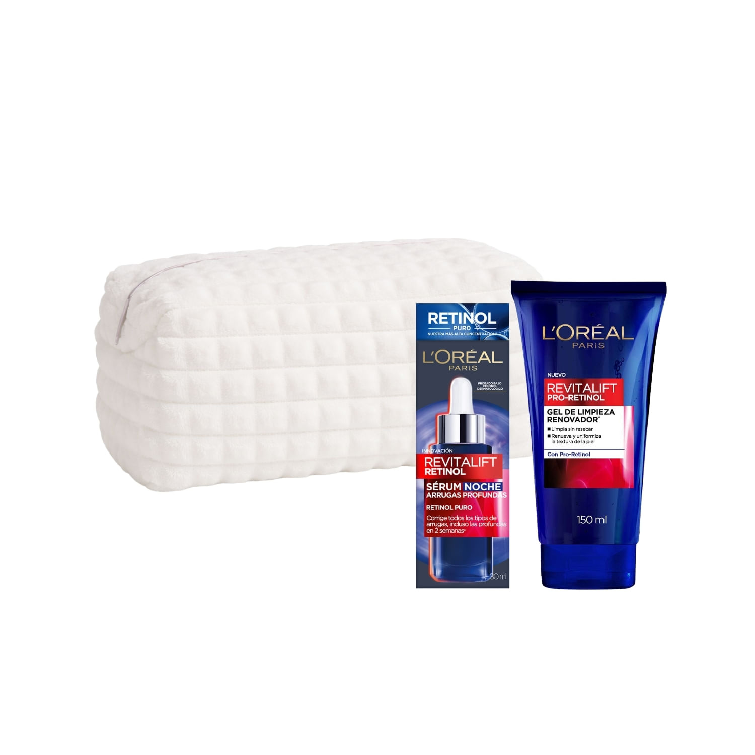 Set Sérum Loreal Revitalift Retinol Noche 30Ml + Gel Limpiador Revitalift Pro-Retinol 150Ml