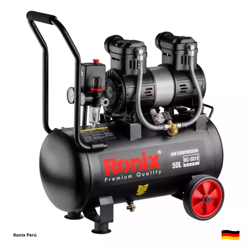 Compresora De Aire Sin Aceite 2.2HP 50L Silencioso RONIX RC-5012 RC-5012