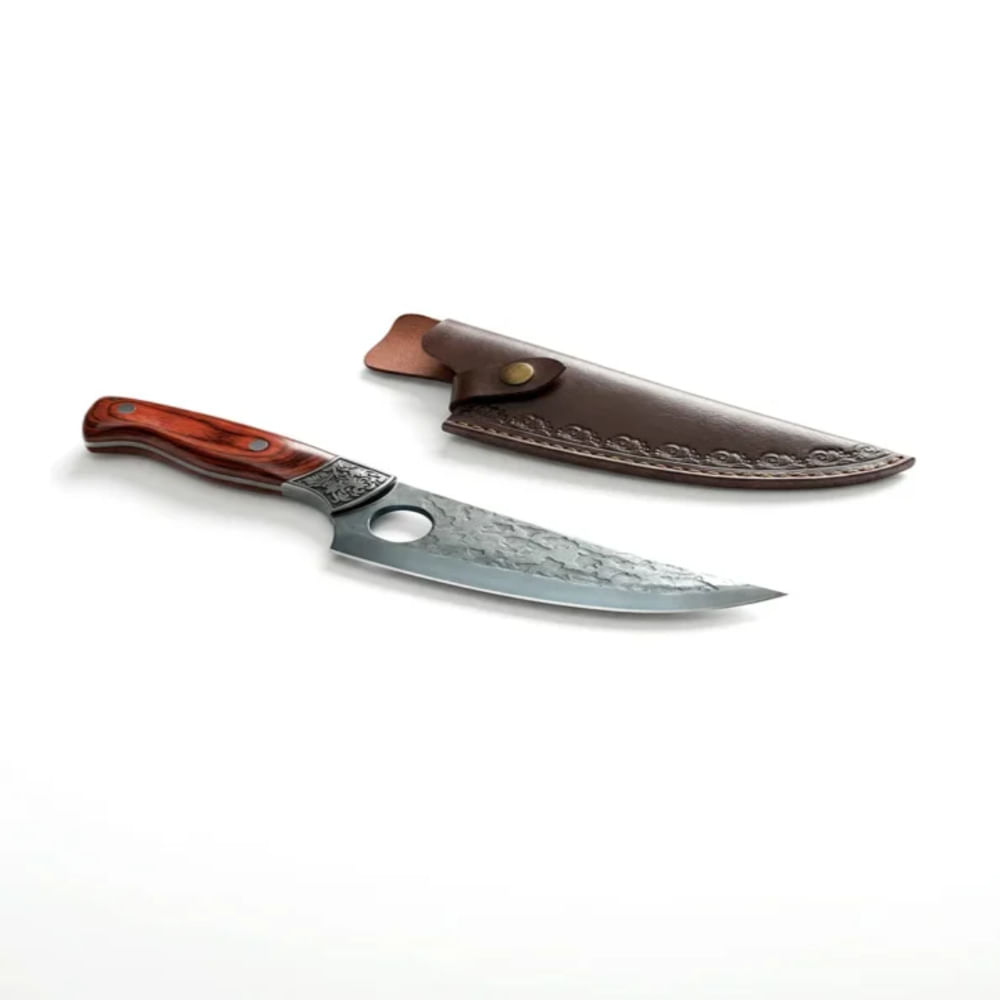 Cuchillo de Acero Inoxidable con Funda de Cuero Taurus