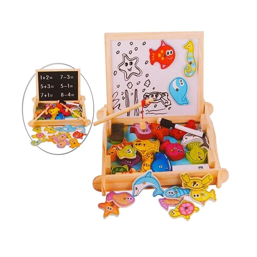 Juego didáctico tablero dibujo de pesca ylg-035 Verde