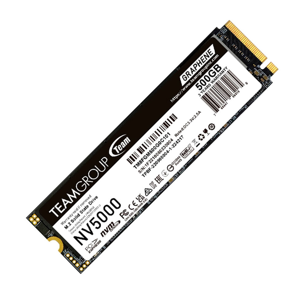 Unidad en estado sólido TeamGroup NV5000 500GB velocidad 4500 MBs