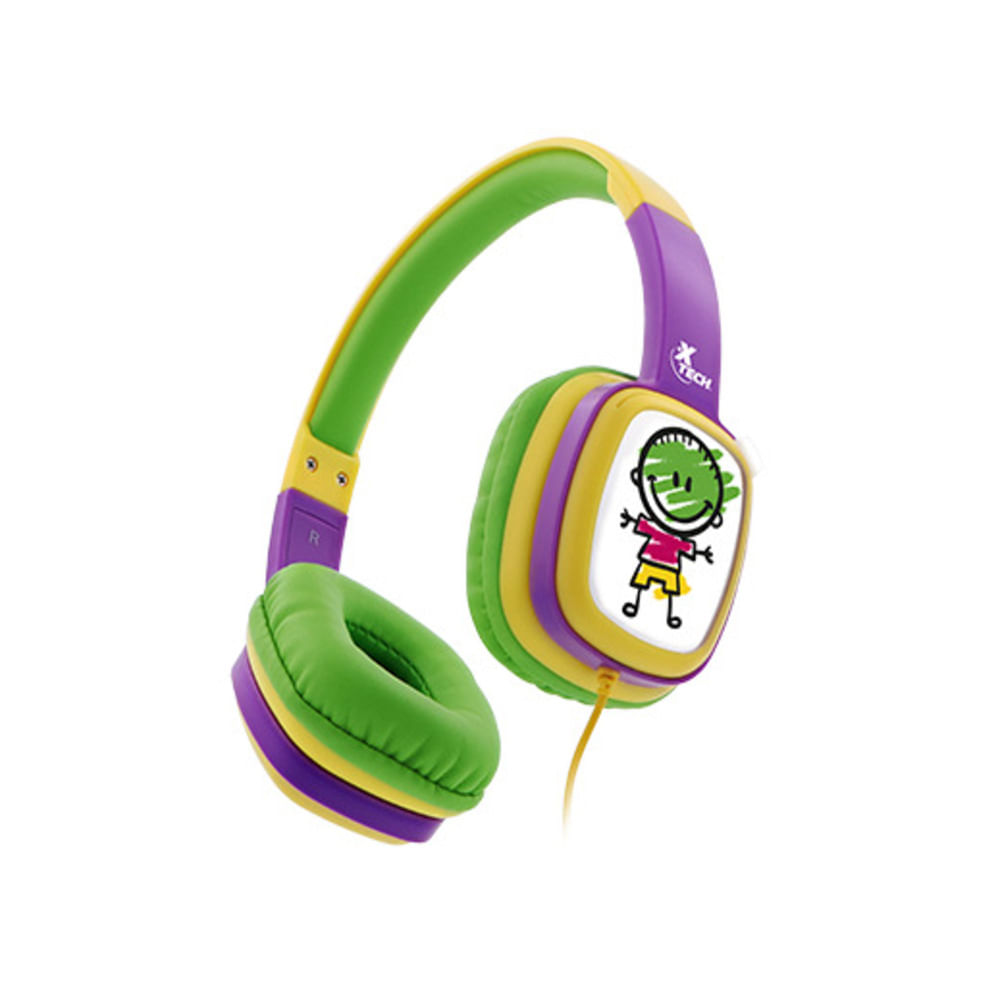 Audífonos Xtech XTH-350YL Diadema Limitador 85dB Protección Auditiva
