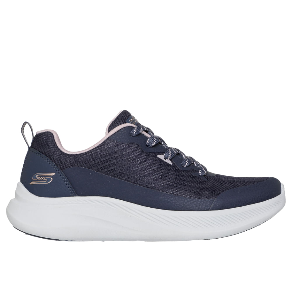 Zapatillas Urbanas Skechers Mujer 117730-Dknv Bobs Moda Flex Gris ...