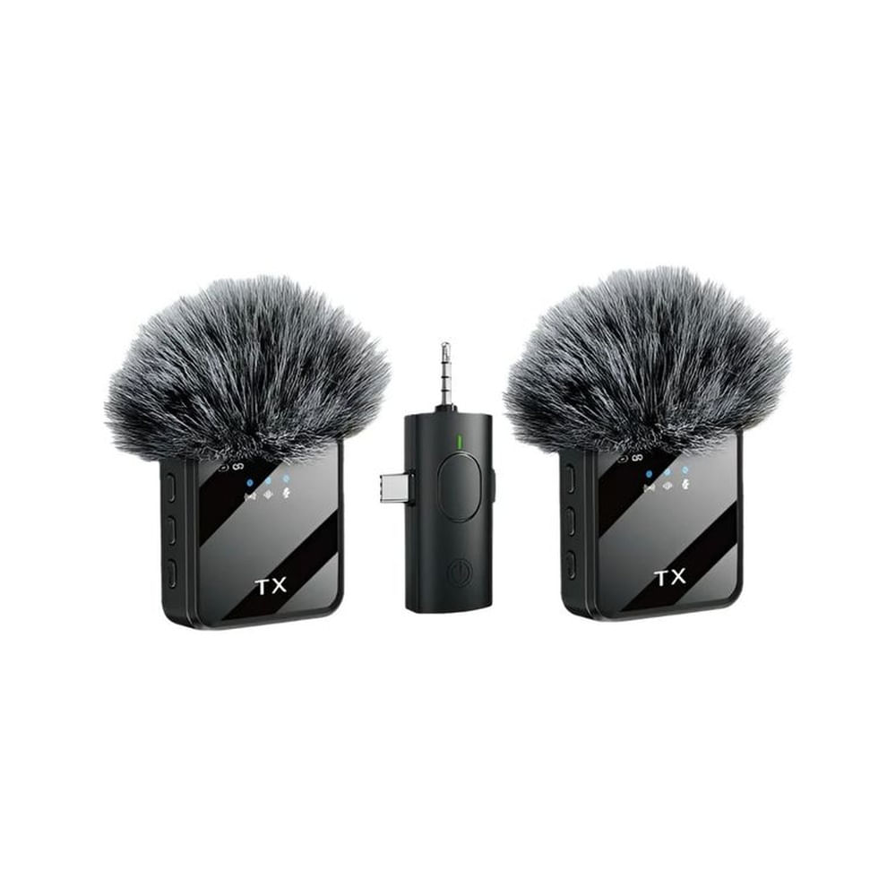 Micrófonos Inalámbricos Solaperos Carga Portátil F11-2