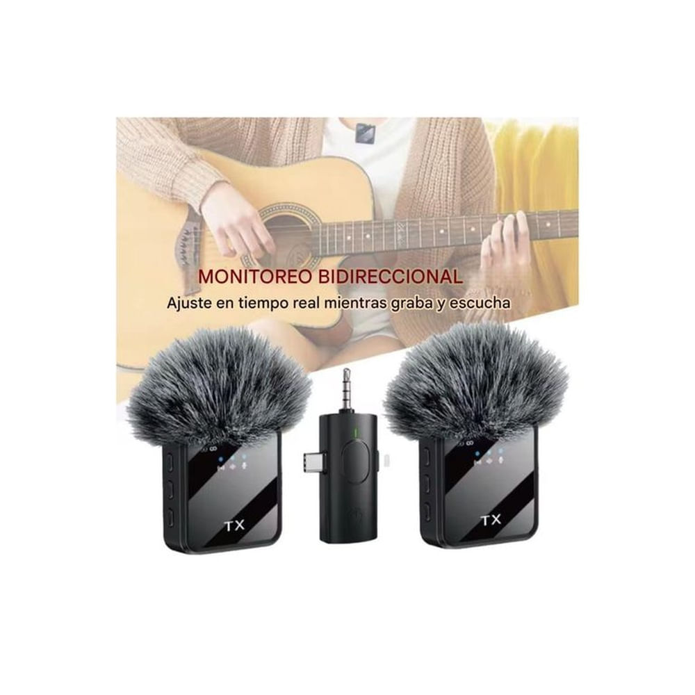 Micrófonos Inalámbricos Carga Portátil Con Cancelación De Ruido