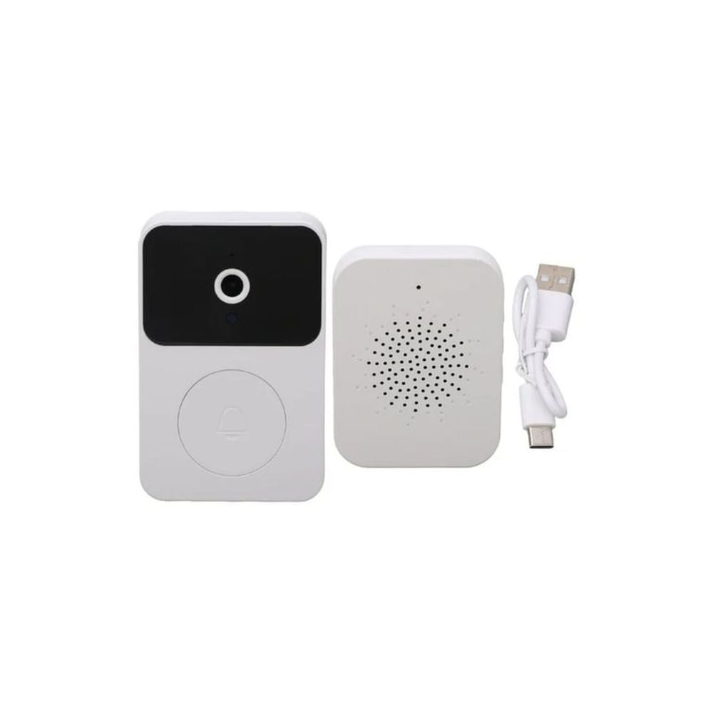 TIMBRE Inalámbrico Inteligente WIFI con Cámara HD Blanco