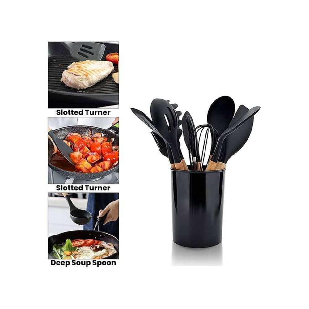 Set De Utensilios De Silicona Cucharones De 28 Piezas