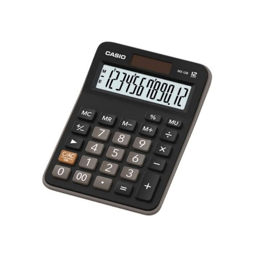 Calculadora Electrónica de 12 Dígitos Casio Negro