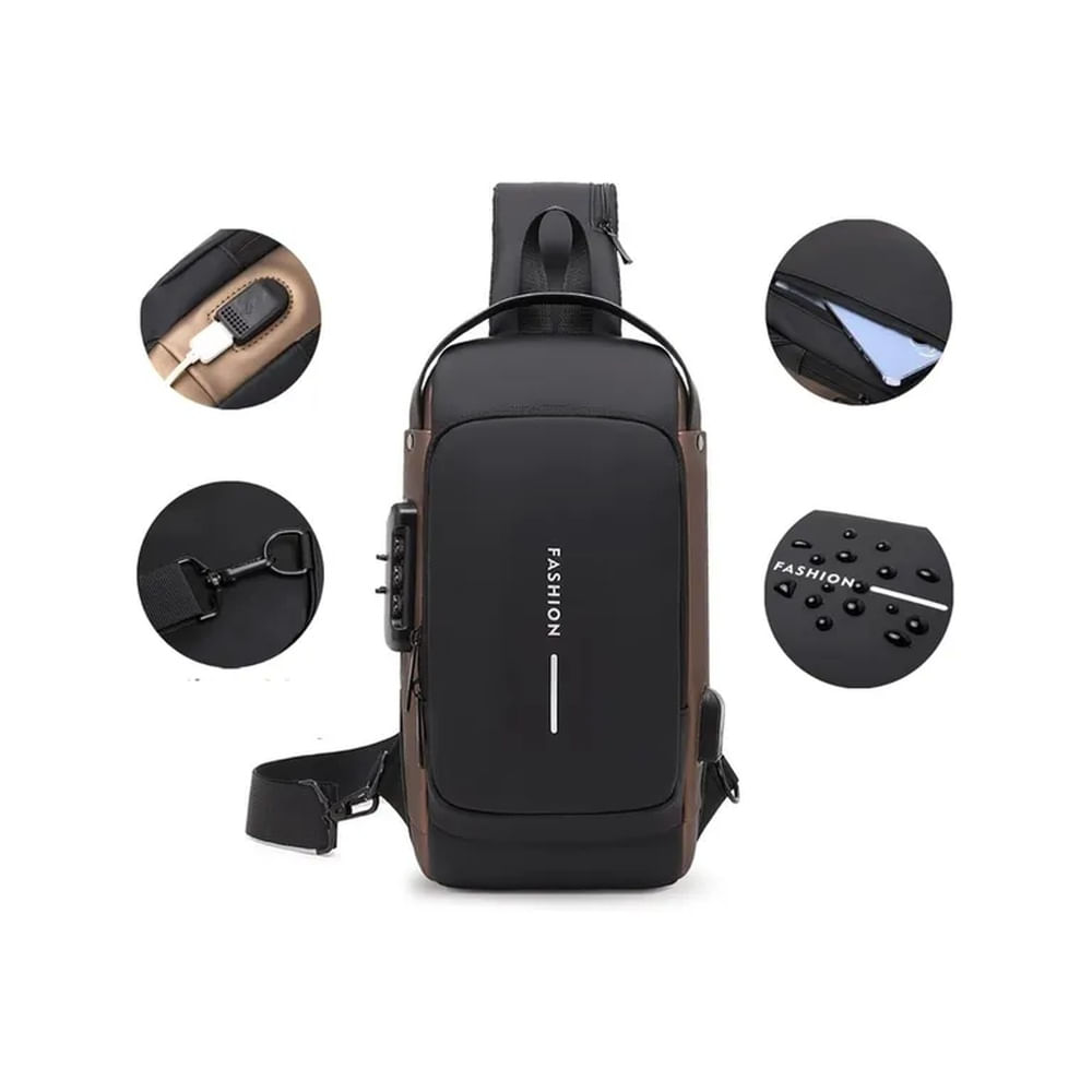 Pechera Morral Hombre Antirrobo Impermeable