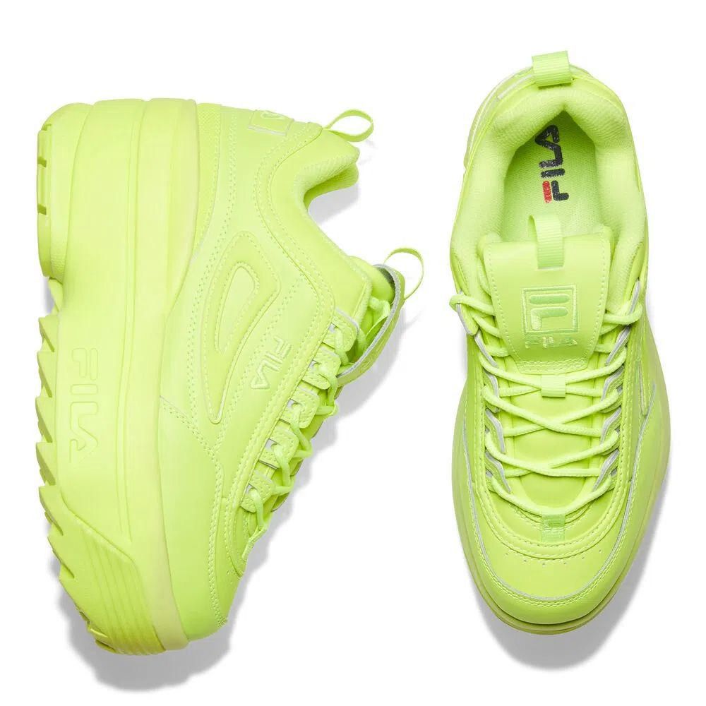 zapatos fila neon lima