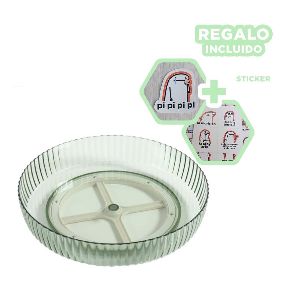 Estante Para Especias Plastico 30.5x6x30.5cm Diseno Moderno Verde Y+Regalo Sticker