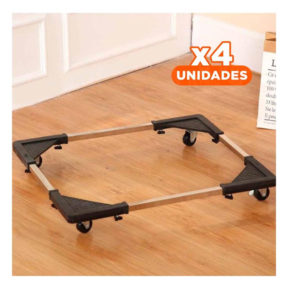 Pack4 Base Metalica de Acero Negro para Muebles de Cocina