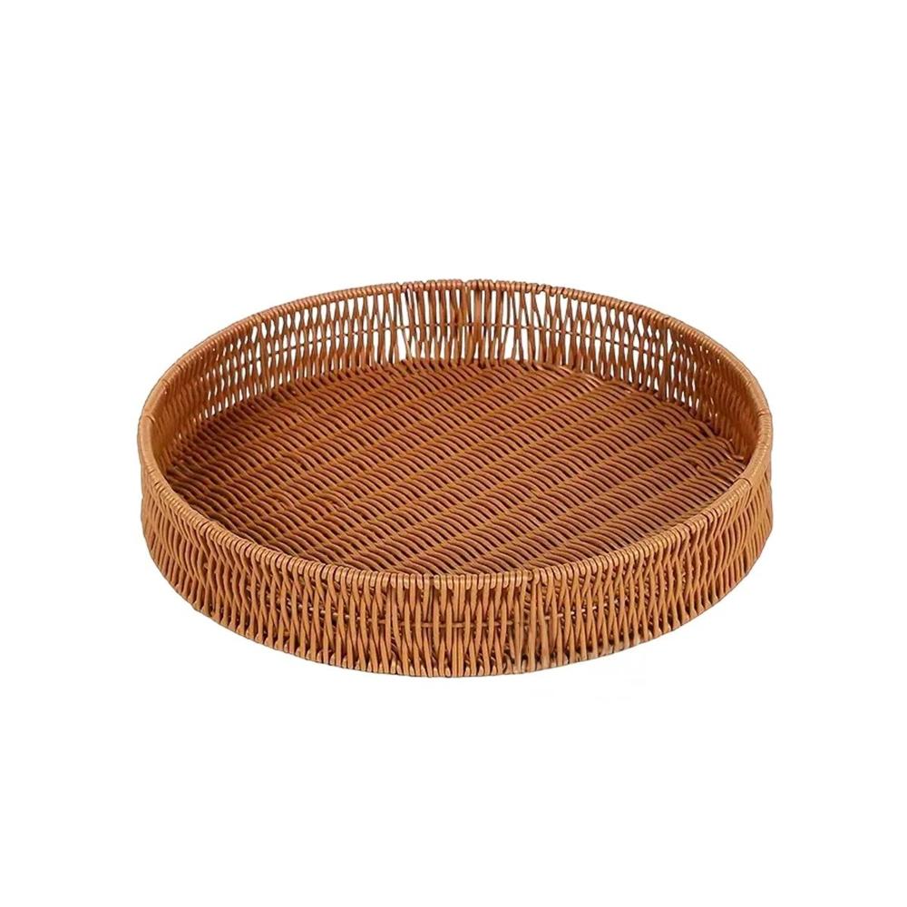 Base Organizadora Tejida Circular 26cm Marron para Espacios del Hogar Actual Y+Papel Regalo