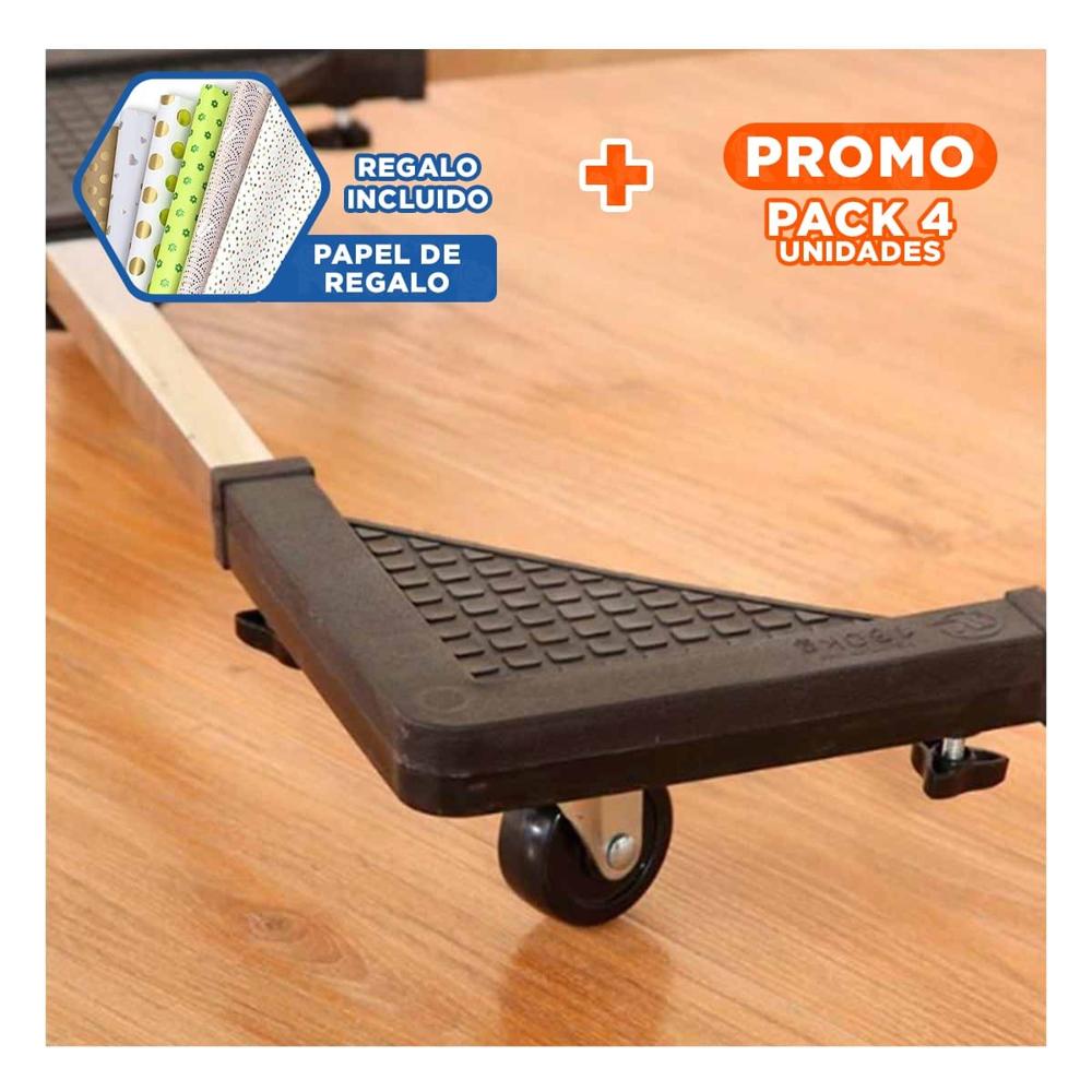Pack4 Soporte Fuerte de Acero Negro para Muebles de Cocina Y+Papel Regalo