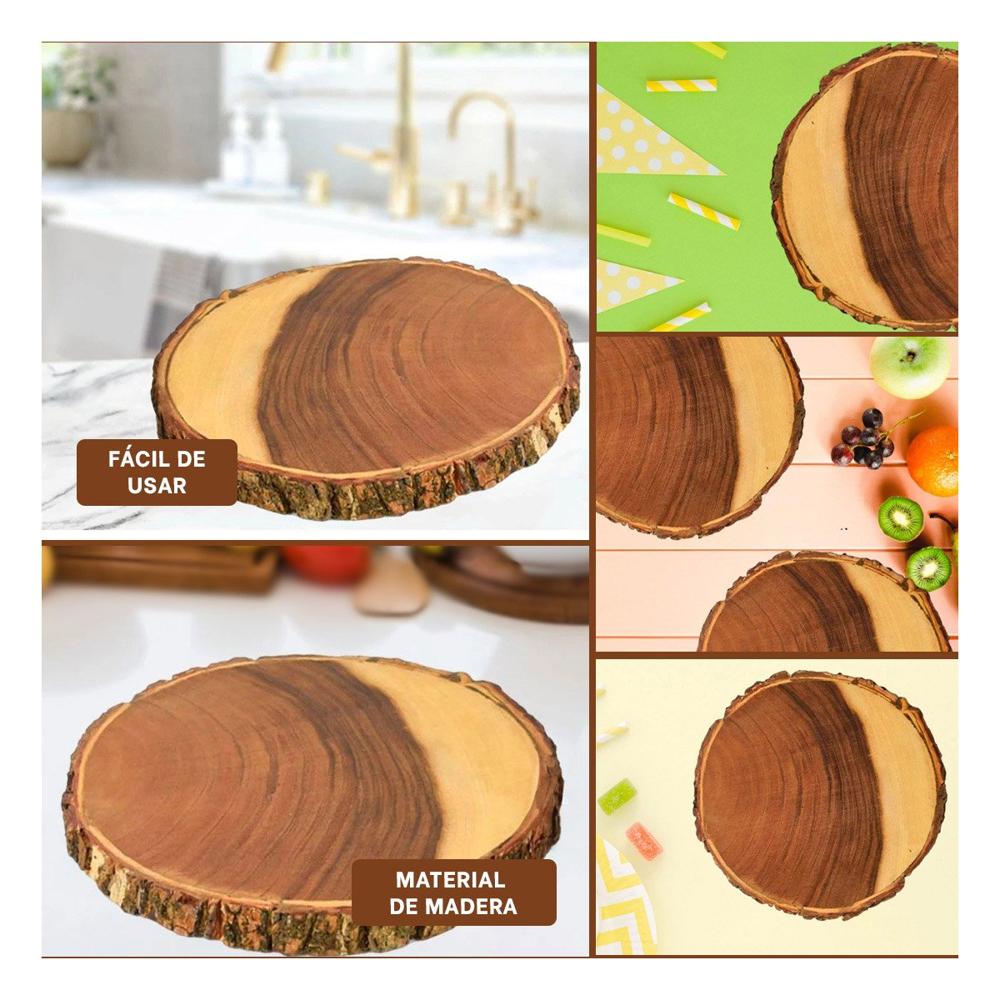 Accesorio Funcional Circular de Madera para Decoracion de Hogar y Casa Y+Post It