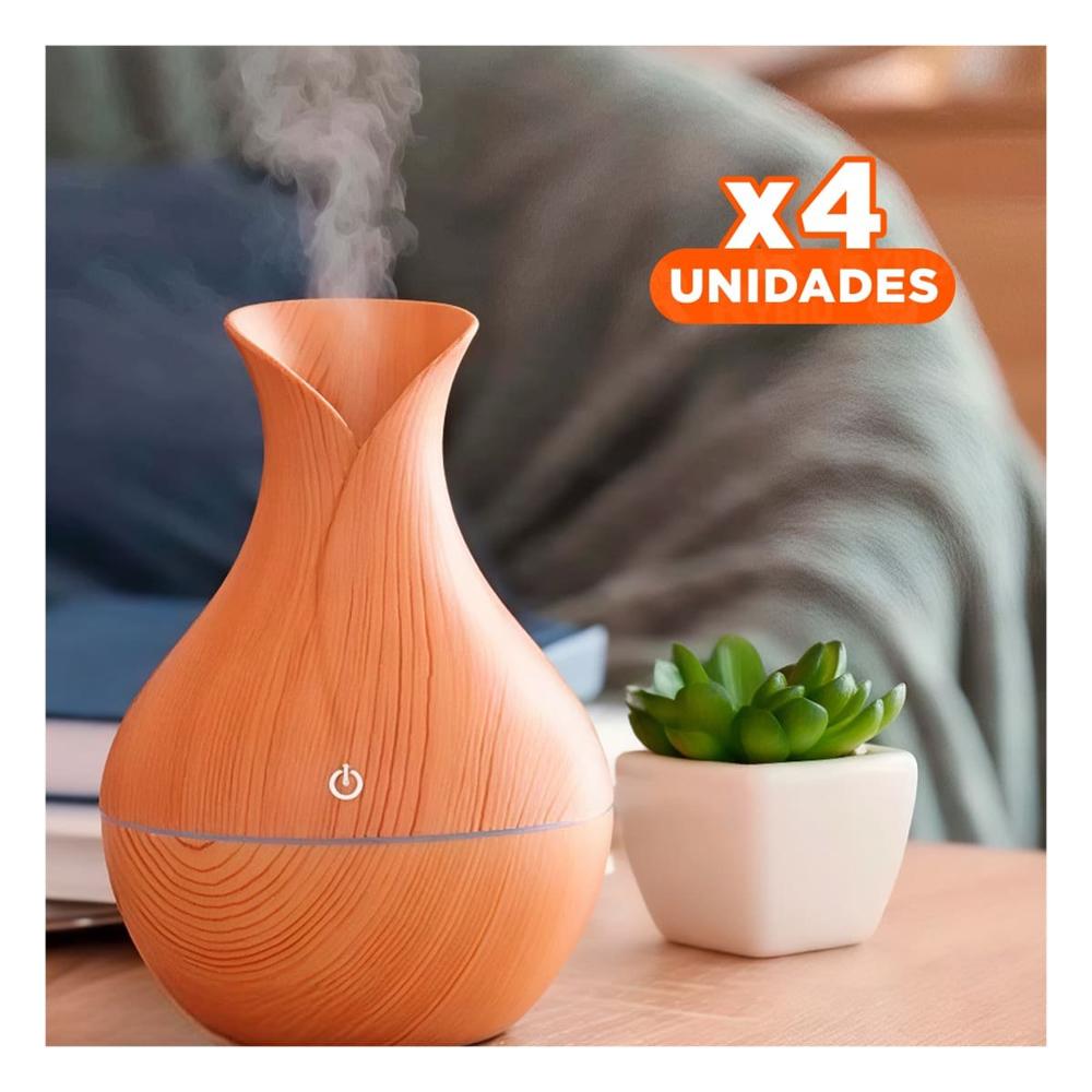 Pack4 Objeto Casa Aromatico Madera Claro para Decoracion