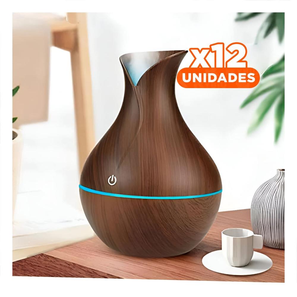 Pack12 Dispersor para Hogar con Diseno Calido en Madera Oscuro Decorativo