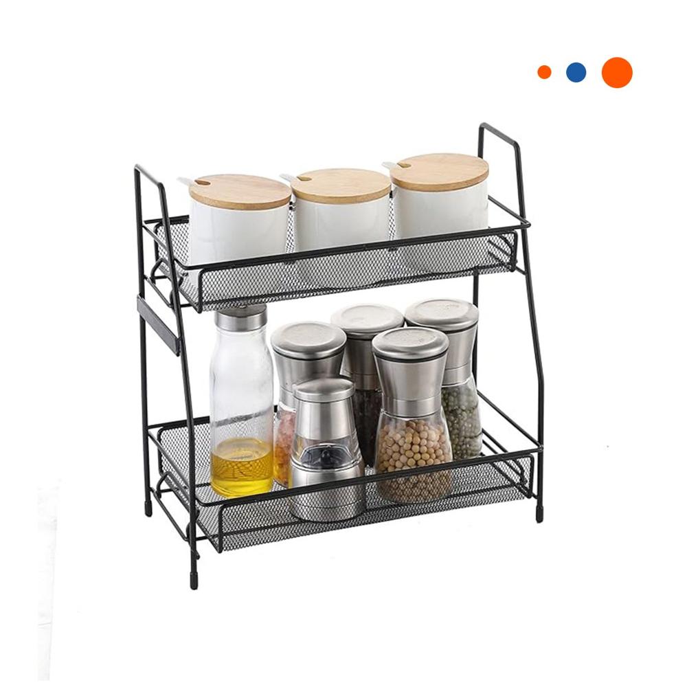 Repisero 2 Niveles Multiuso Compacto y Funcional Uso Diario Negro Y+Papel Regalo