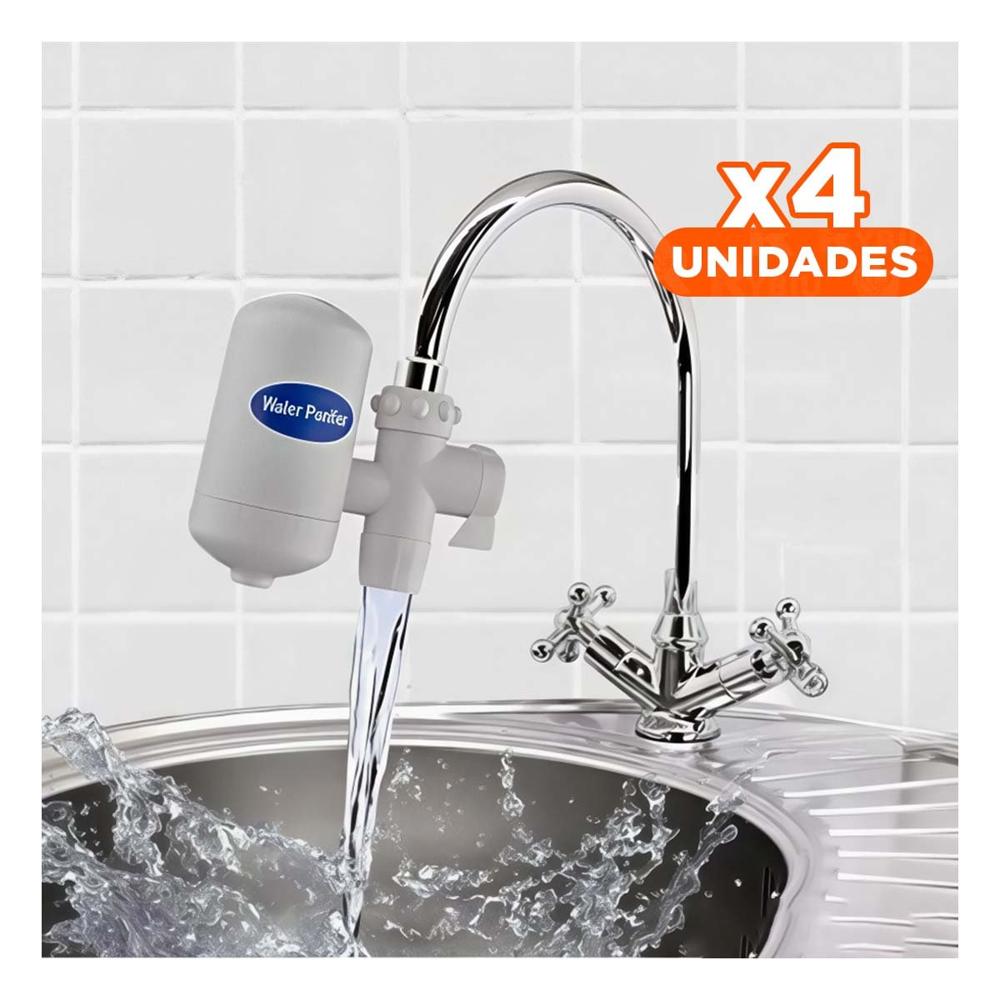 Pack4 Funcion De Agua Blanco para Cocina con Filtro Practico