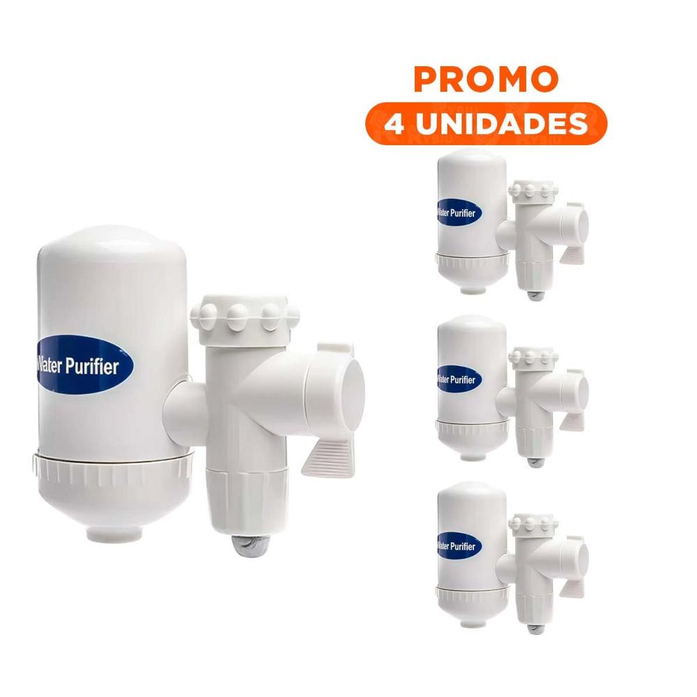 Pack4 Servicio De Agua Blanco para Hogar con Filtrado Diario Y+Regalo Sticker