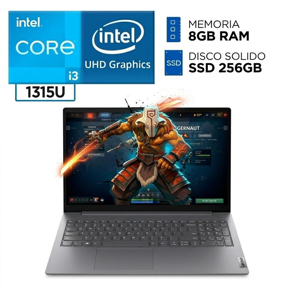 Laptop LENOVO Intel Core i3 1315U RAM 8GB DDR5 SSD 256GB V15 G5 13va Gen 15.6 Pulgadas FULL HD