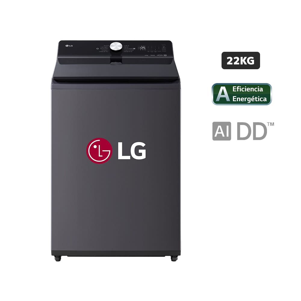 Lavadora LG Carga Superior 22KG WT22EGTXS Grafito
