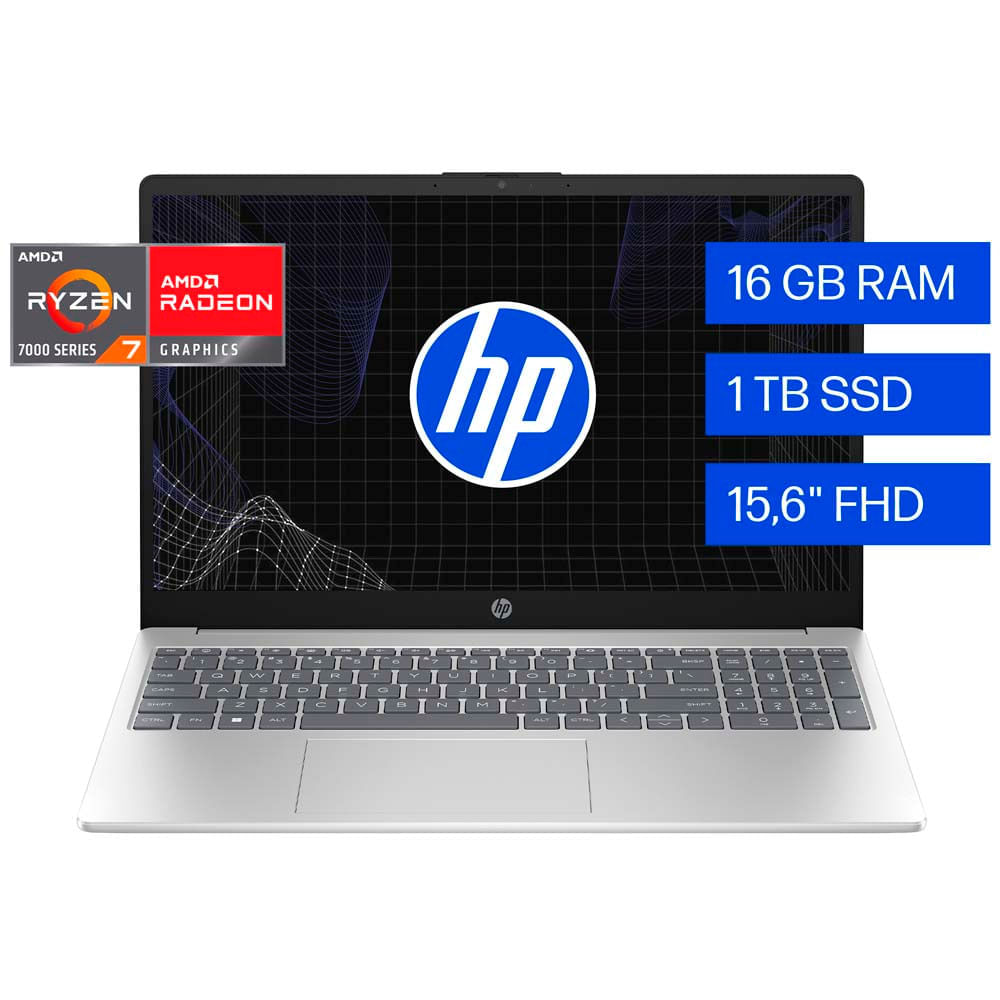 Laptop HP 15-FC0276LA 15.6"" AMD Ryzen 7 7730U 16GB 1TB SSD