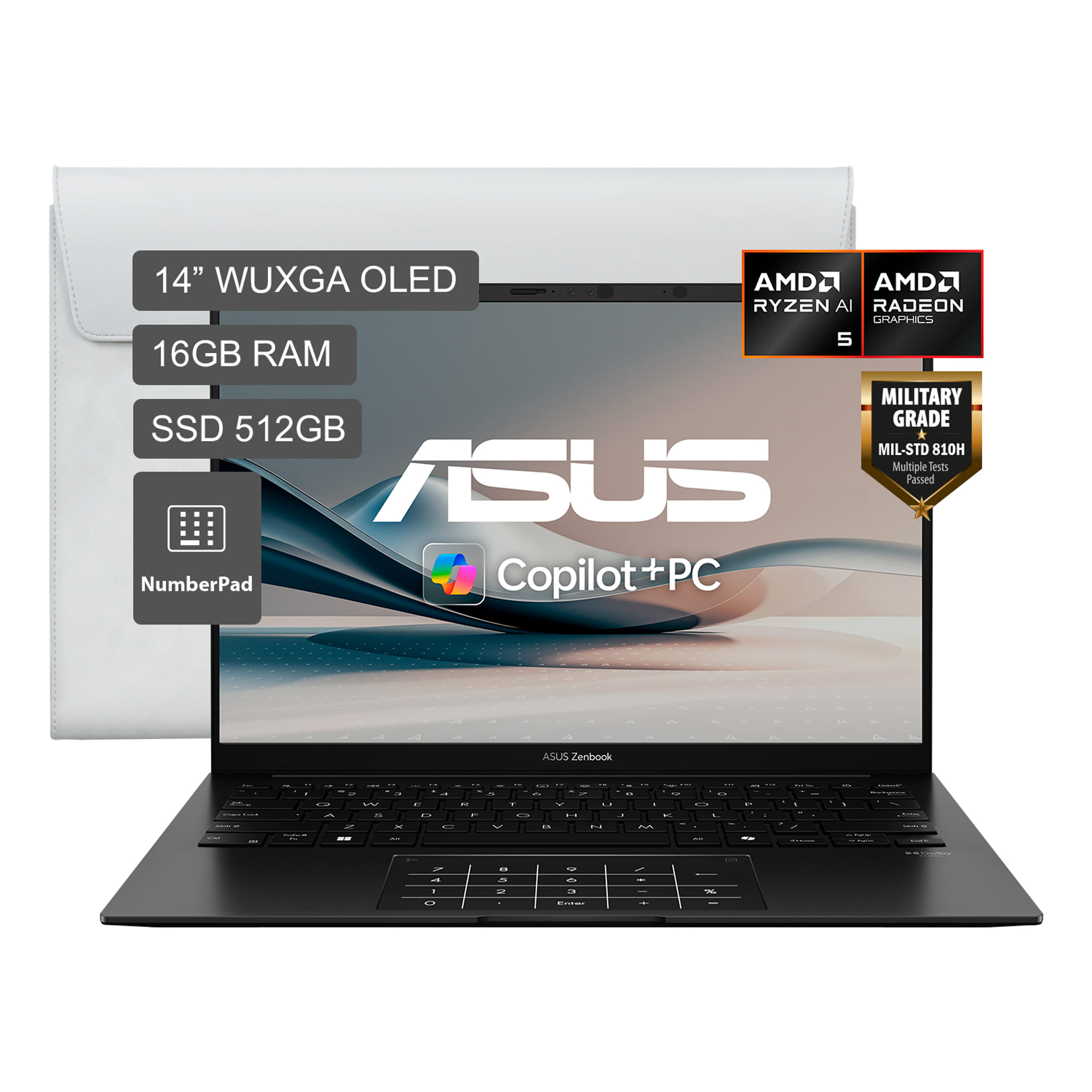 Laptop ASUS Zenbook 14 16''AMD Ryzen 5 430 16GB 512GB SSD