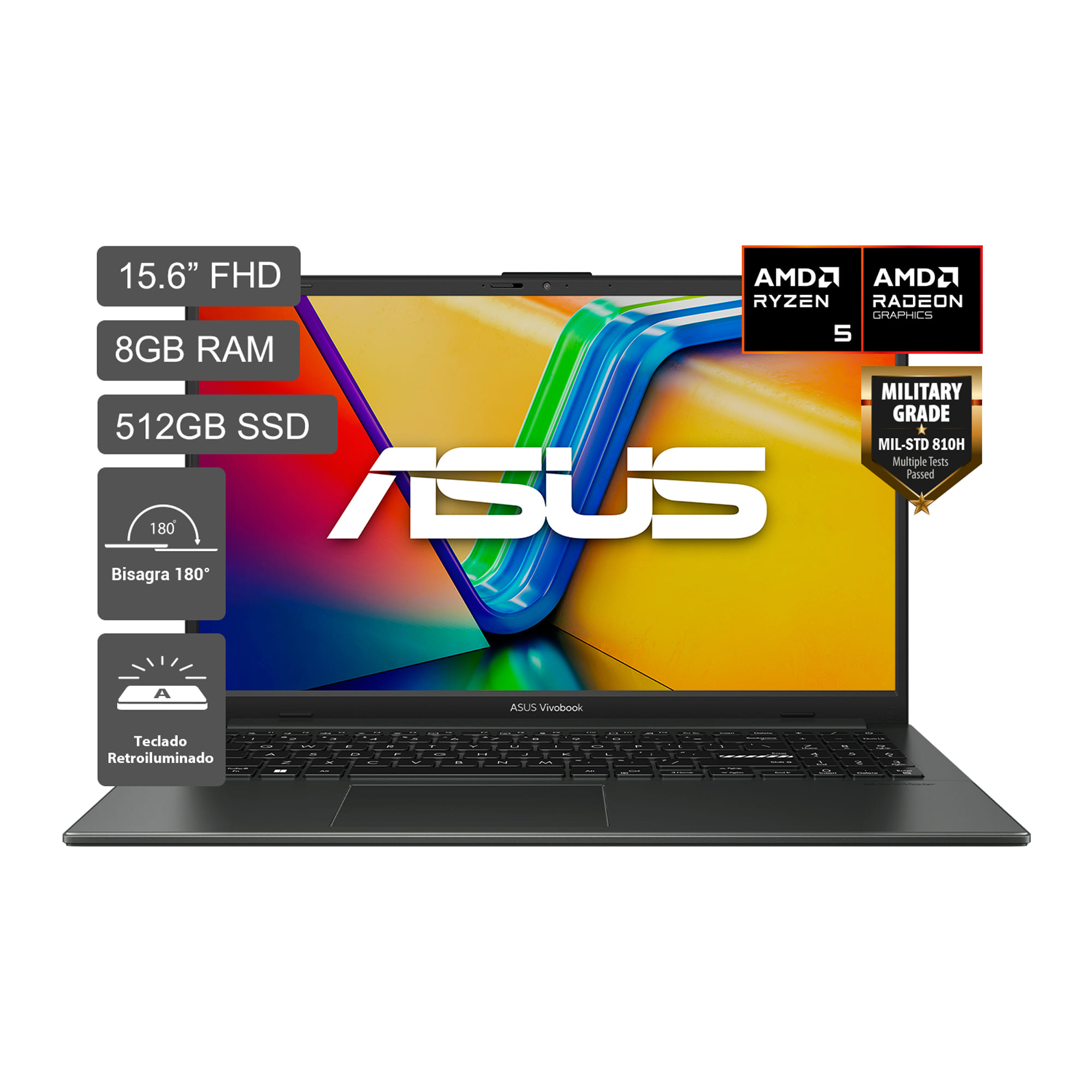 Laptop ASUS Vivobook Go 15  15.6"" AMD Ryzen 5-40 8GB 512GB SSD