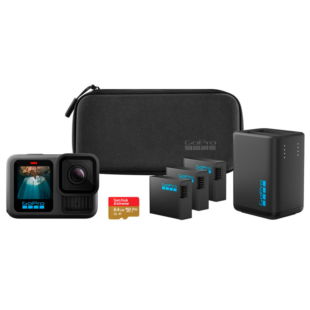 Cámara de acción GoPro HERO13 Black Extended Power Bundle