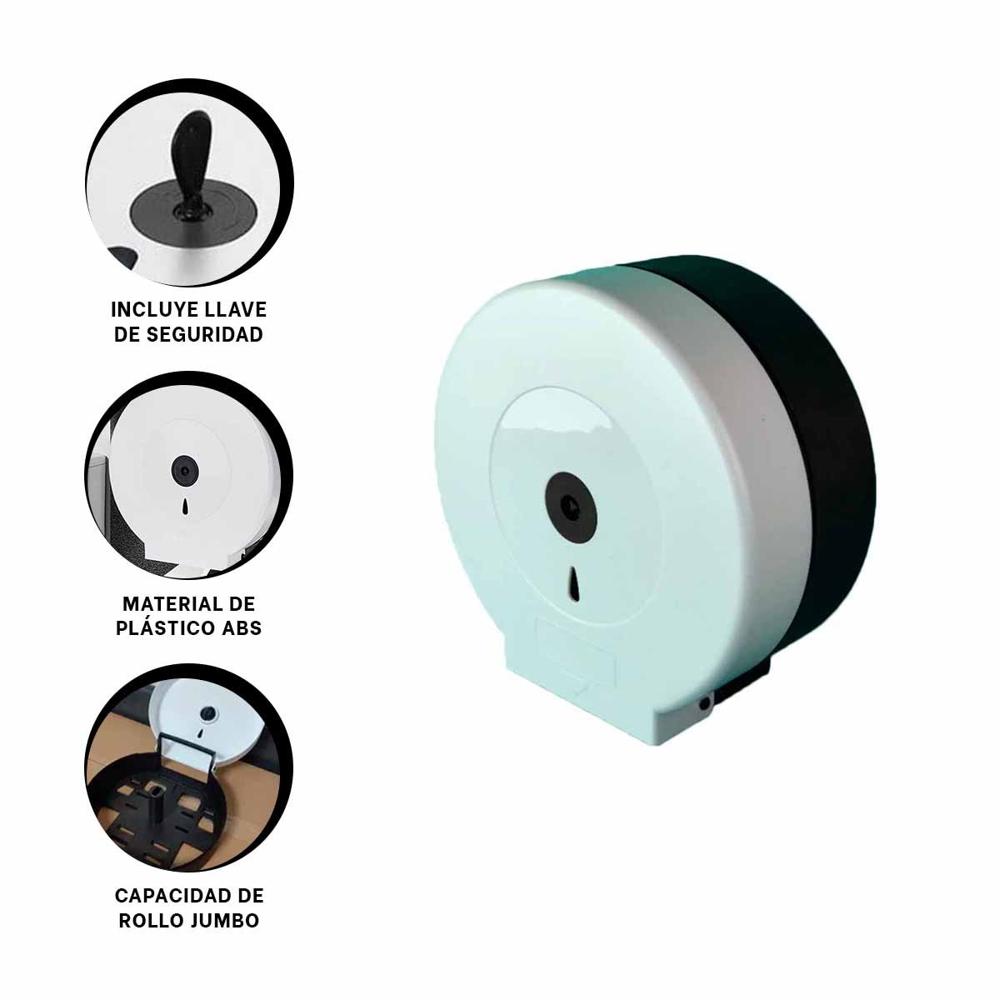 Portarrollos de papel higienico jumbo en blanco y negro para uso frecuente Y+Ligas Regalo