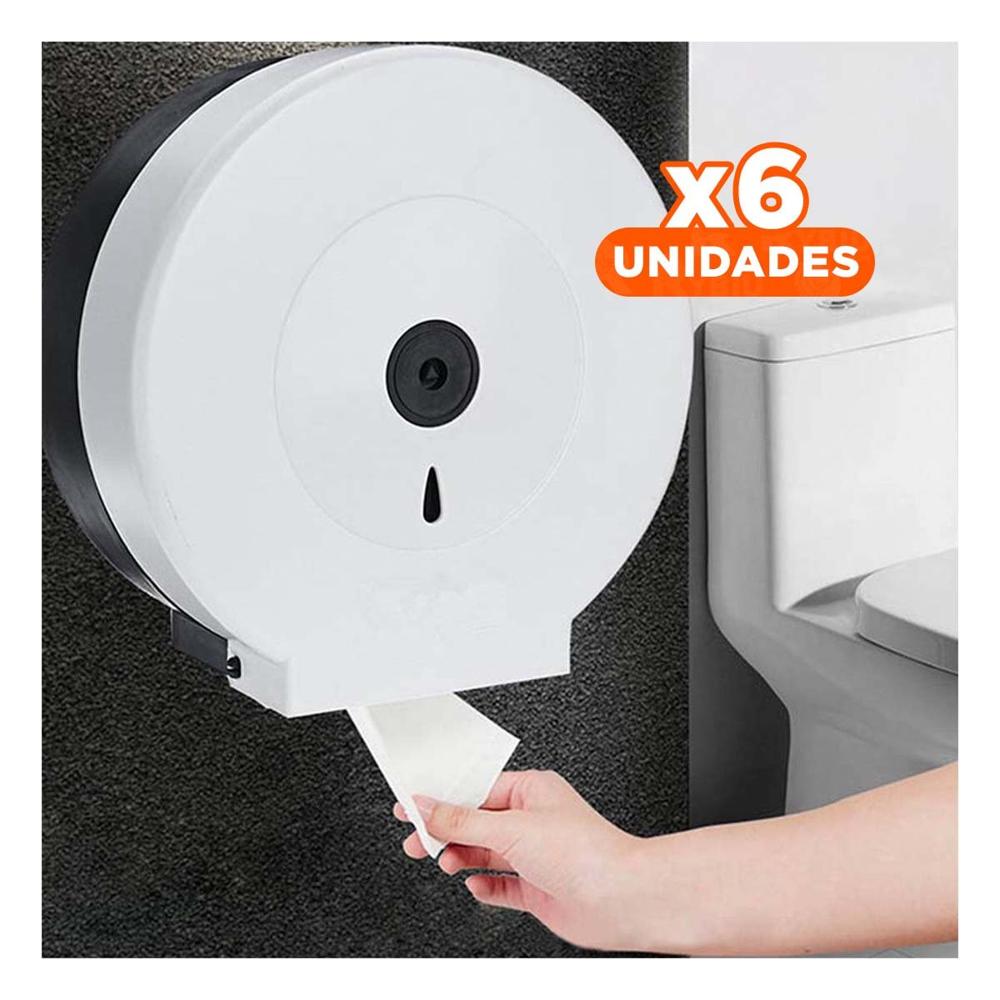 Pack6 Suministro de papel higienico jumbo en blanco y negro para alto consumo Y+Papel Regalo