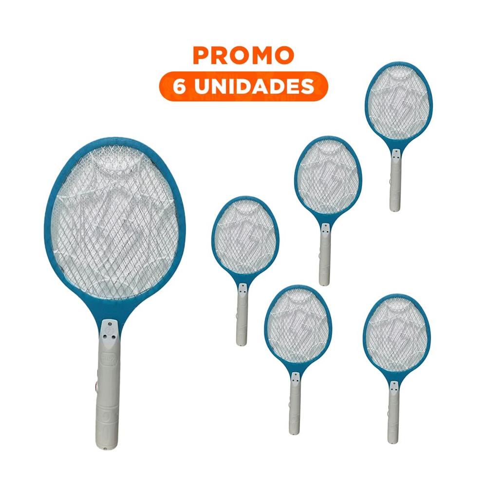 Pack6 Rejilla Mosquitera Electrica Compacta para Patio Terraza y Jardin Azul