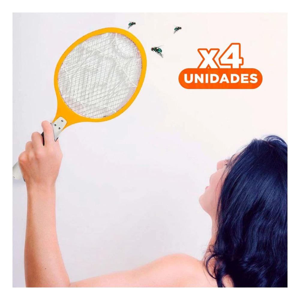 Pack4 Instrumento Mosquitera Multifuncional para Dormitorio Oficina y Patio Anaranjado