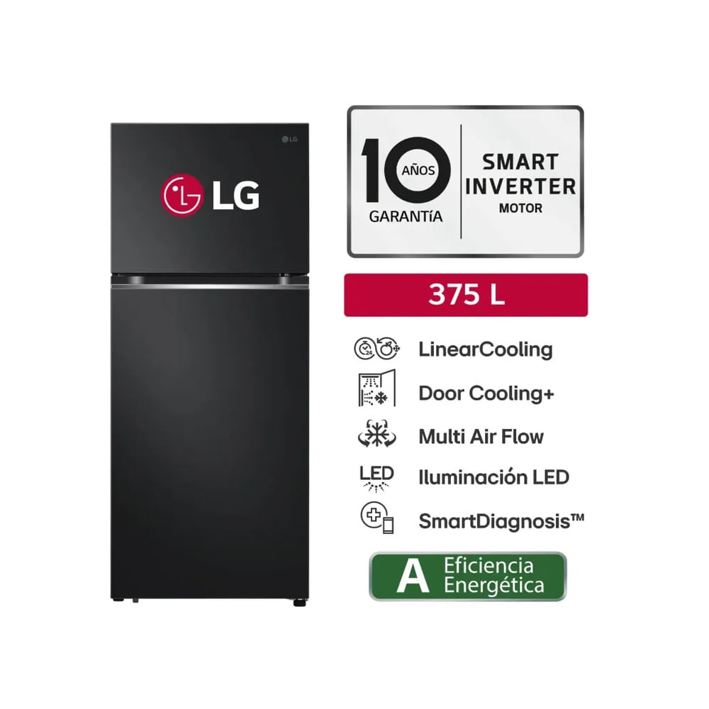 Refrigeradora Top Freezer 375l Doorcooling+ Negro Vt37bpd