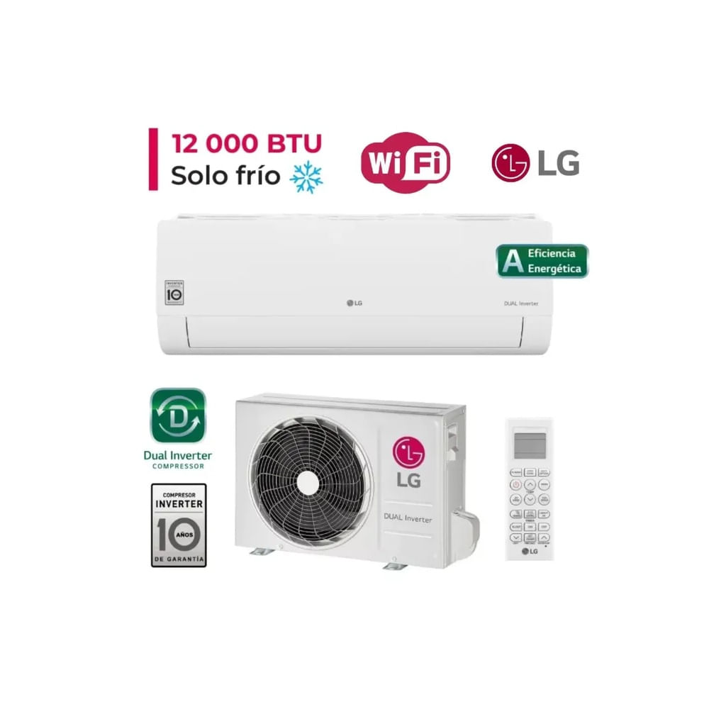 Aire Acondicionado LG Inverter 12000 Solo Frío Vm122ct