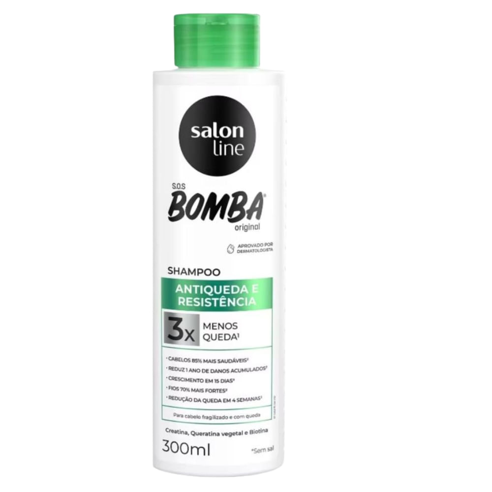 Shampoo Bomba Original Antisequedad y Resistencia de 300ml