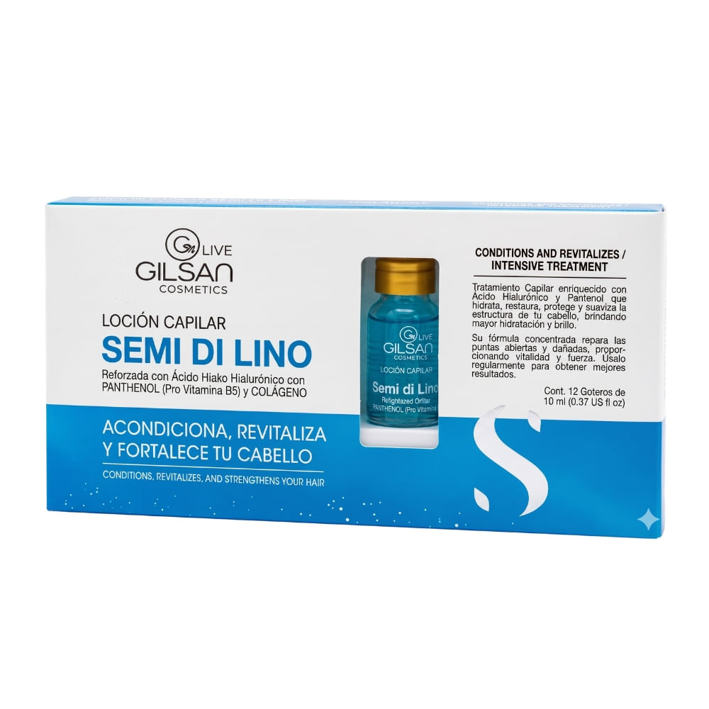 Loción Capilar Semi di Lino Fortalece tu Cabello 12Unidades