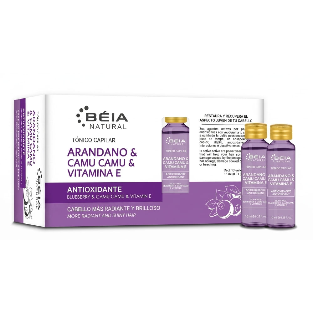 Tónico Capilar Antioxidante Arádano y Camu Camu 12 Unidades