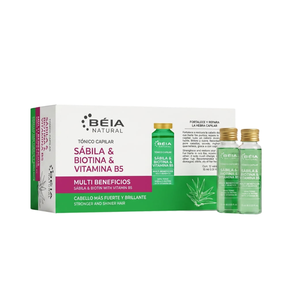 Tónico Capilar Multi Beneficios Cabello Más Fuerte y Brillante 12 Unidades