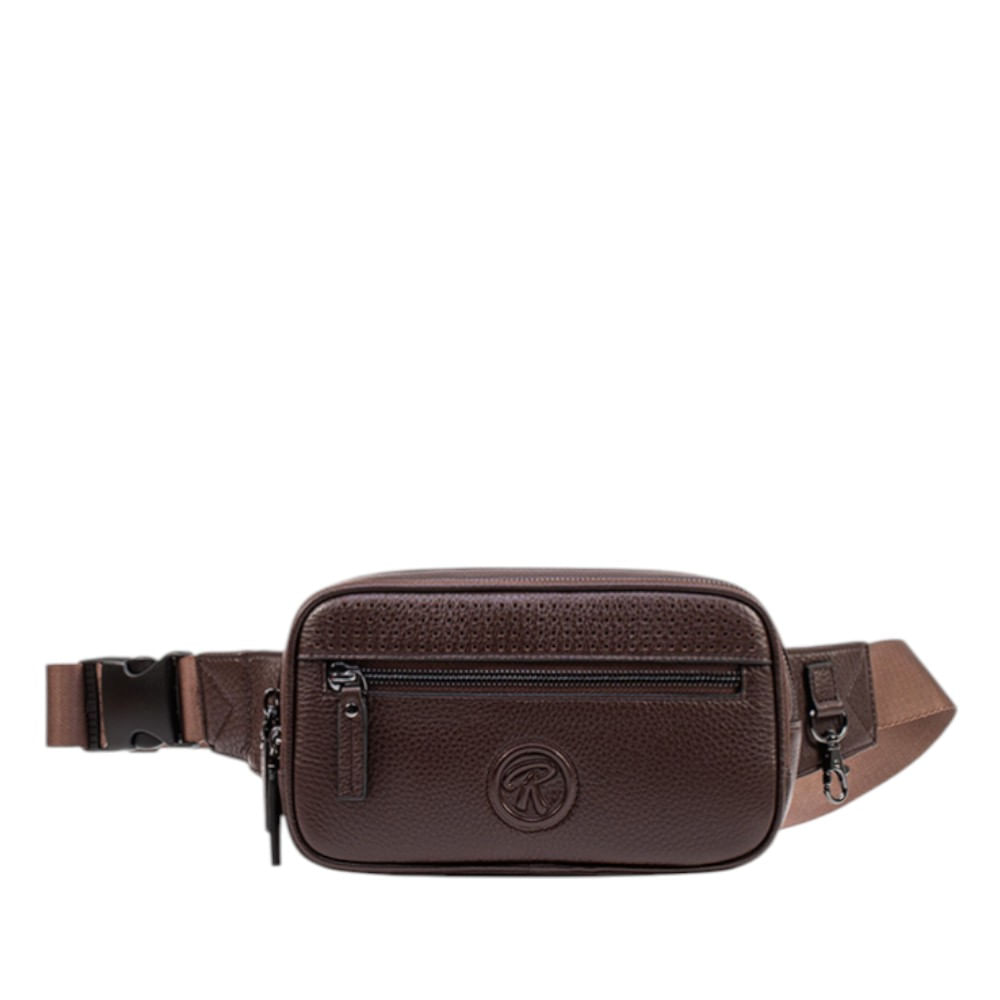 Canguro para Hombre con Logo de Marca Embozado Renzo Costa Rkc 2257 6 Dk Brown Lux