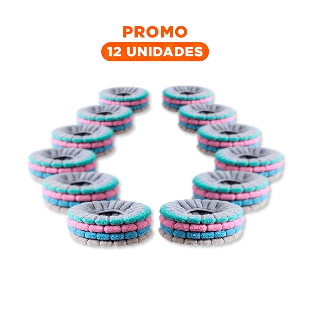 Pack12 Base de Tela para Inodoro con Acabado Afelpado y Tacto Agradable Extra Y+Regalo Sticker
